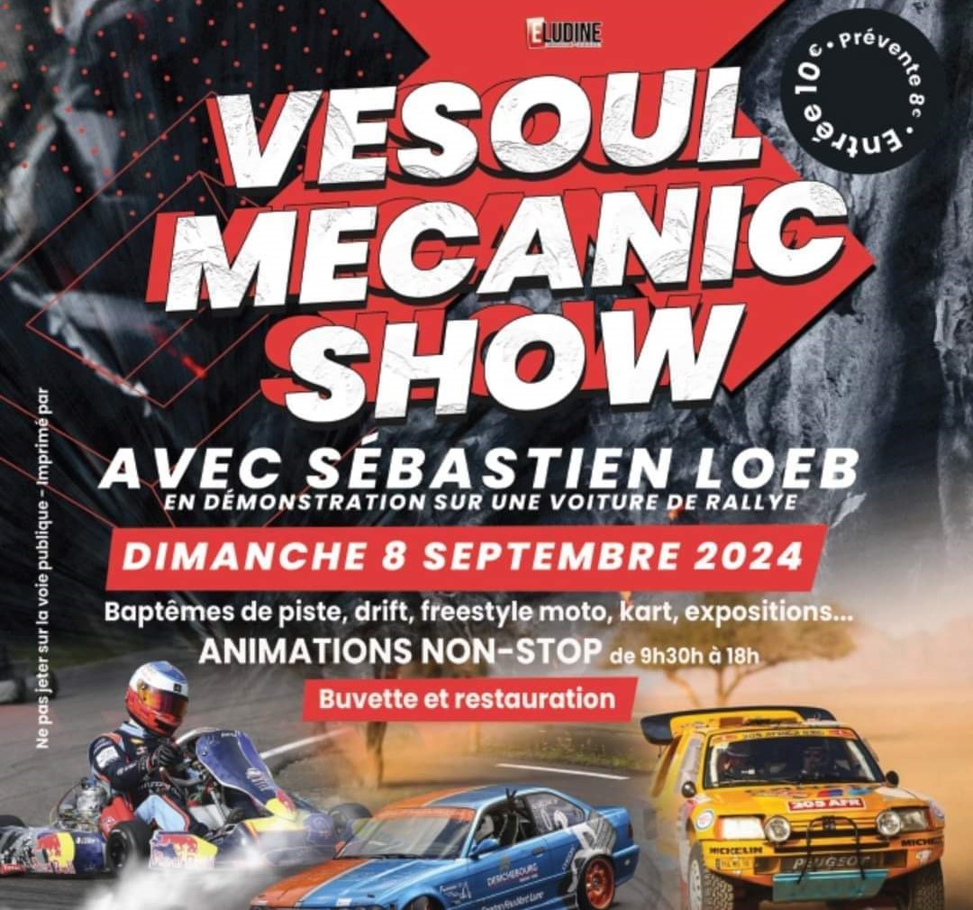 Retrouvez nous le 8 septembre 2024 au Circuit de la Vallée du Pusey (70).